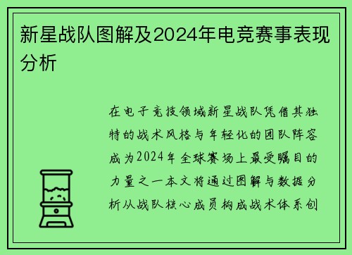 新星战队图解及2024年电竞赛事表现分析